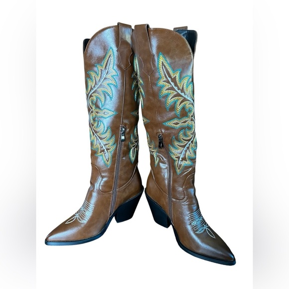 Cowgirl‎ fashion boots embroidered with high heels - Picture 2 of 12